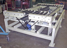 Material Handling Aura Systems Custom Conveyor with Cross Transfer